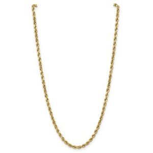 10k 4.9mm Semi-solid Diamond Cut 24 inch  Rope Chain